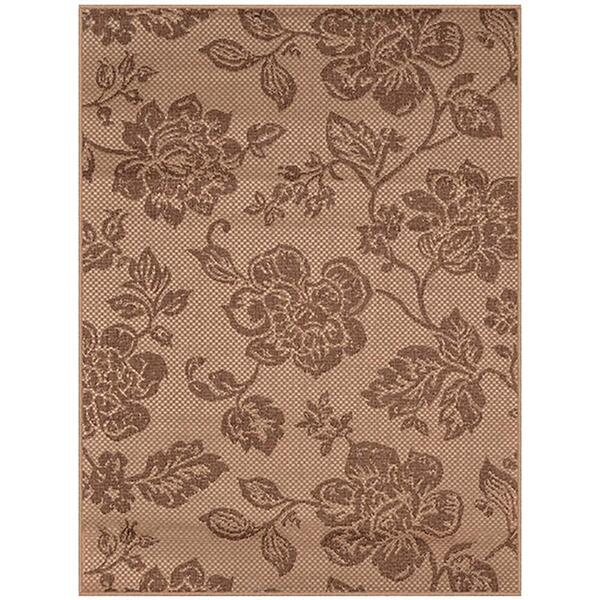 Tapete Sisal Eco Nature Flora 87 Bege-marrom 2,00x2,50m - J S