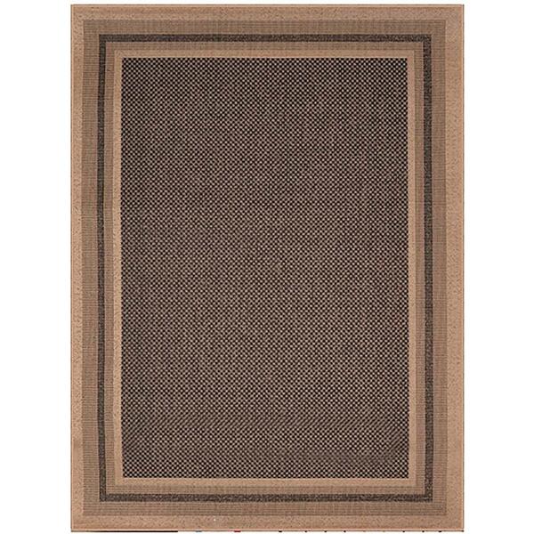 Tapete Sisal Eco Nature Moldura 77 Bege-chumbo 1,00x1,50m - J