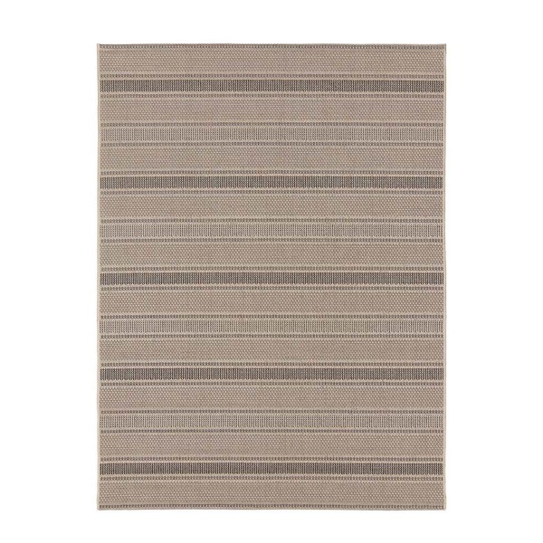 Tapete Sisal Eco-nature Riscas 77 Bege-chumbo 3,00x4,00m