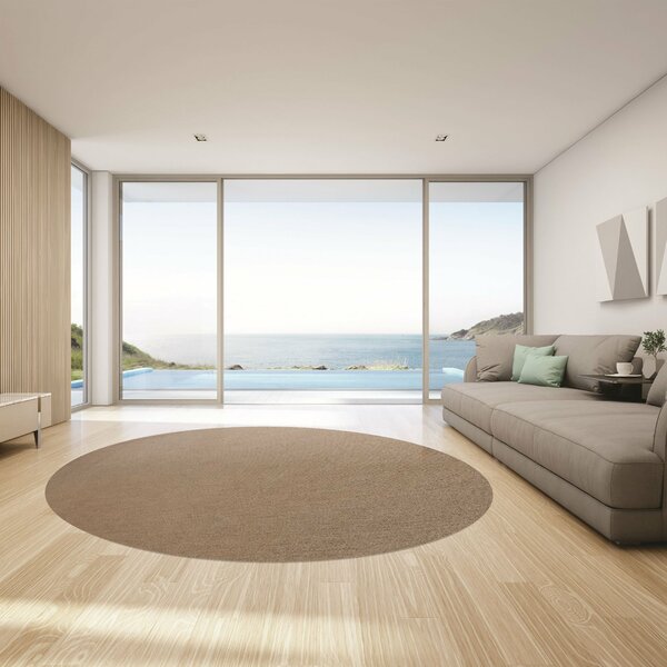 Tapete Sisal Ld Redondo Liso 150cm Apaeb