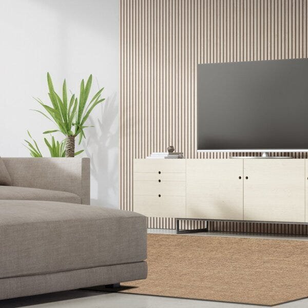 Tapete Sisal Natural 3,00mx4,00m Liso Apaeb