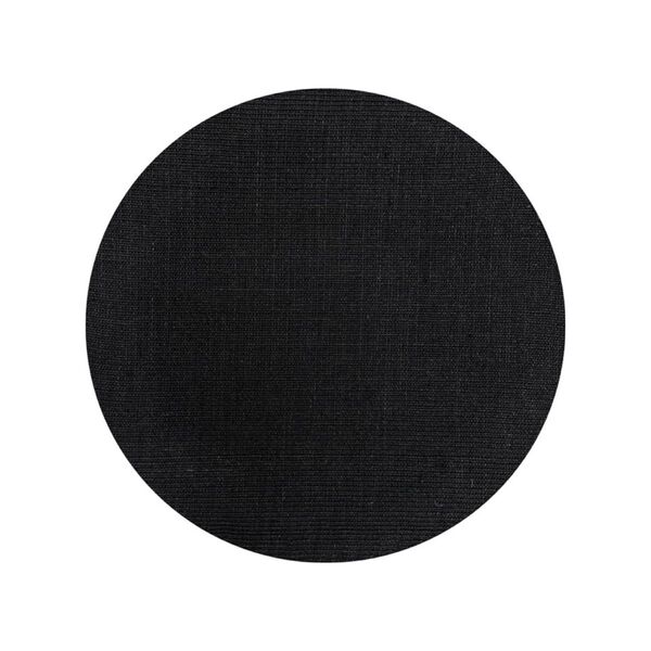 Tapete Sisal Natural para Sala 100cm Redondo CX Cor Preto