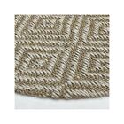 Tapete Sisal Natural para Sala 200cm Redondo Diamante Cor Beg