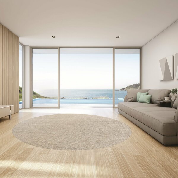 Tapete Sisal Redondo Liso 150cm Apaeb Polar