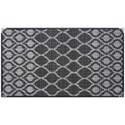 Tapete Sisal Sala 1 50 X 2 00 Antider. Preto/ Cinza S-566