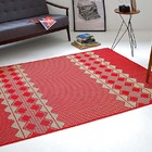 Tapete Sisal Sala 1 50 X 2 00 Antiderrapante Vermelho S-557