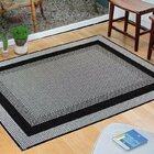 Tapete Sisal Sala Quarto 2,00x2,50 Preto/ Cinza S-587