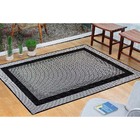 Tapete Sisal Sala Quarto 2,00x2,50 Preto/ Cinza S-587