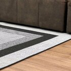 Tapete Sisal Sala Quarto 2,00x2,50 Preto/ Cinza S-587