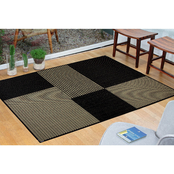 Tapete Sisal Sala Quarto 2,00x2,50 Preto S-582