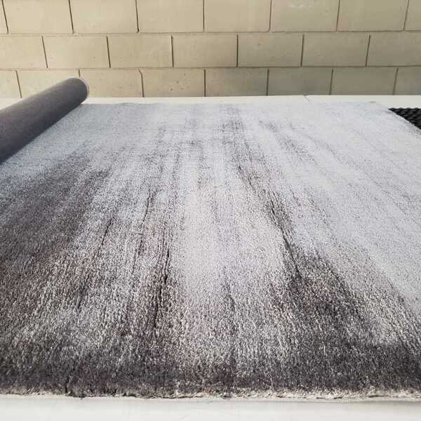 Tapete fio de seda cinza clearance