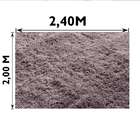 Tapete Social Felpudo Macio Casa Dona 140cmx200cm Cinza