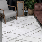 Tapete Sofia 06 140x200 - Bege E Cinza - Edantex