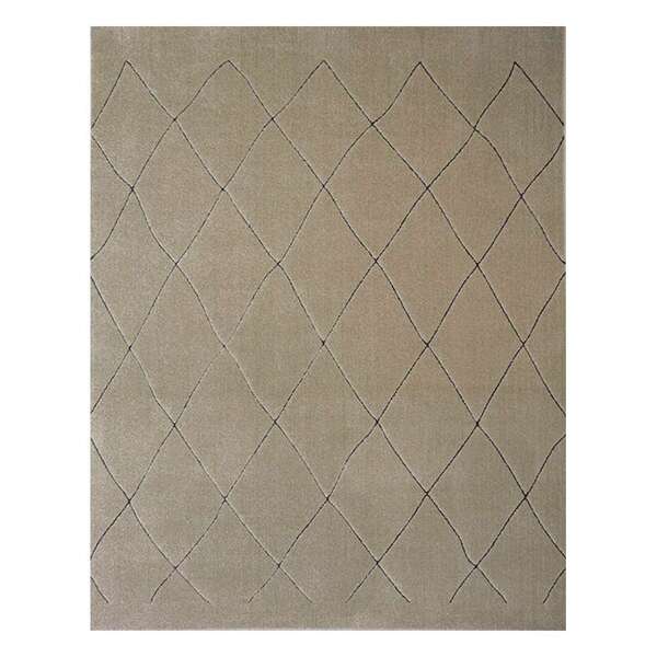 Tapete Sofistik Retangular Veludo (200x250) Treliça Cinza