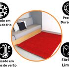 Tapete Suave 150x200 Cor: Vermelho