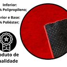 Tapete Suave 200x250 Cor: Vermelho