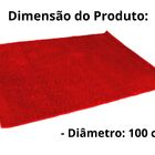 Tapete Suave Diâmetro 100 Cor: Vermelho