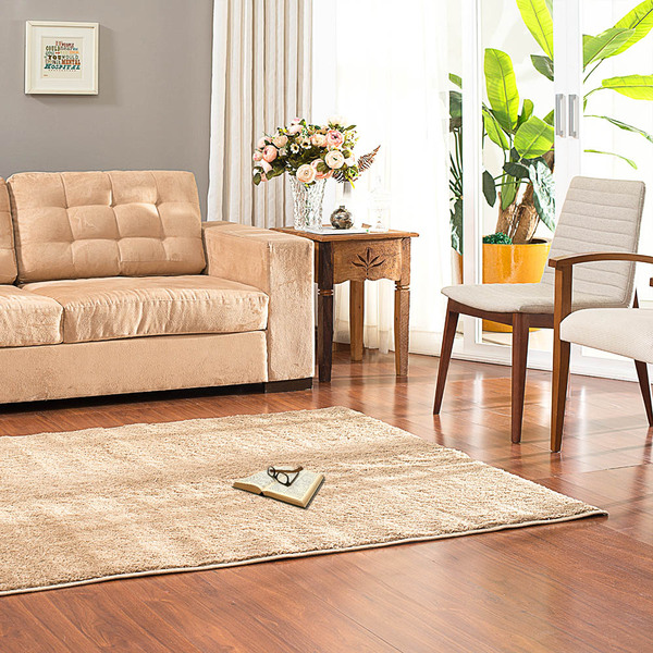 Tapete Super Macio Apolo Casa Dona 100x150cm Bege