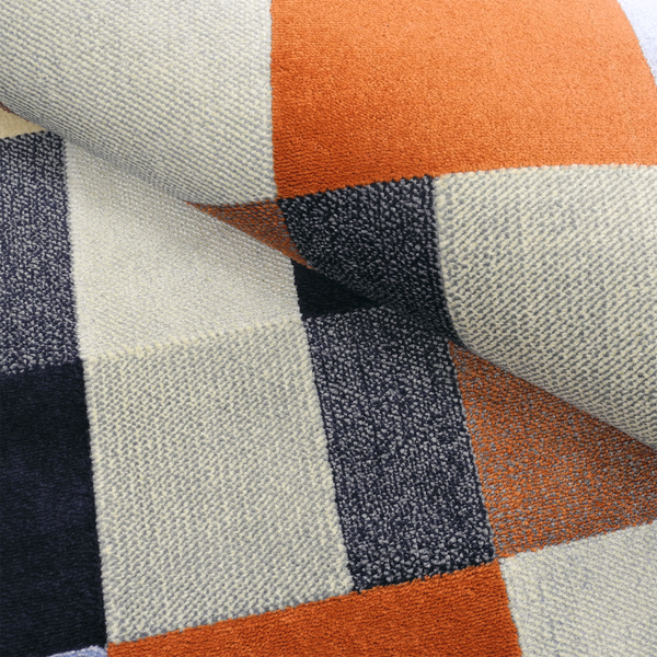Tapete azul e laranja Clearance