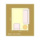 Tapete Toledo 150x200cm Niazitex Vermelho