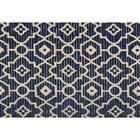 Tapete Tropical Arabesco Azul 0,43x0,65m - Kapazi