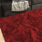 Tapete Verão Para Quarto 200x240 Pelo Alto Vermelho Casen