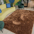 Tapete Verão Para Sala E Quarto 140x100 Pelo Alto Marrom Casen