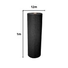 Tapete Vinil 12mm Em Rolo 1m X 12m Alto Tráfego Preto Kapazi