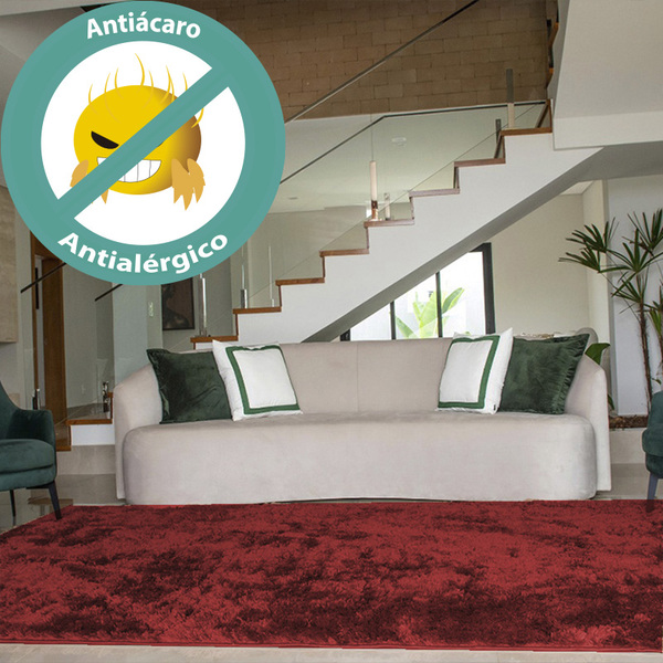 Tapetes Macios E Felpudos Quarto/sala Sortidos  Vermelho  200