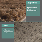 Tapetes Quarto/sala Pêlo Alto Super Conforto Casen Tabaco