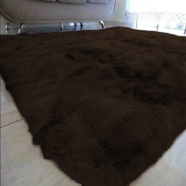 Tapetes Sala Marrom 3,0x2,0 Felpudo Macio Lindo 40mm Casen