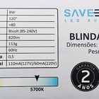 Tartaruga Led Ip65  8w 5700k 820lm Branca-save