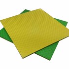 Tatame Tapete Eva 100x100x2cm 1x1 Metro 20mm Amarelo E Verde
