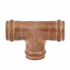 Tê 90° Cobre Liso Água Quente e Fria 15mm ou 1/2" Ramo