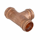 Tê 90° Cobre Liso Água Quente e Fria 15mm ou 1/2" Ramo