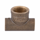 Tê 90° Latão Roscável e Liso Água Quente e Fria 15mm ou 1/2" Ramo