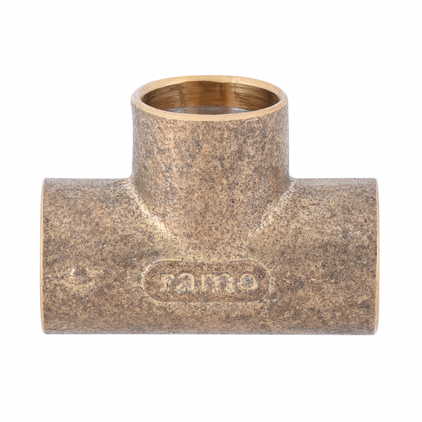 Tê 90° Latão Liso Água Quente e Fria 28mm ou 1" Ramo