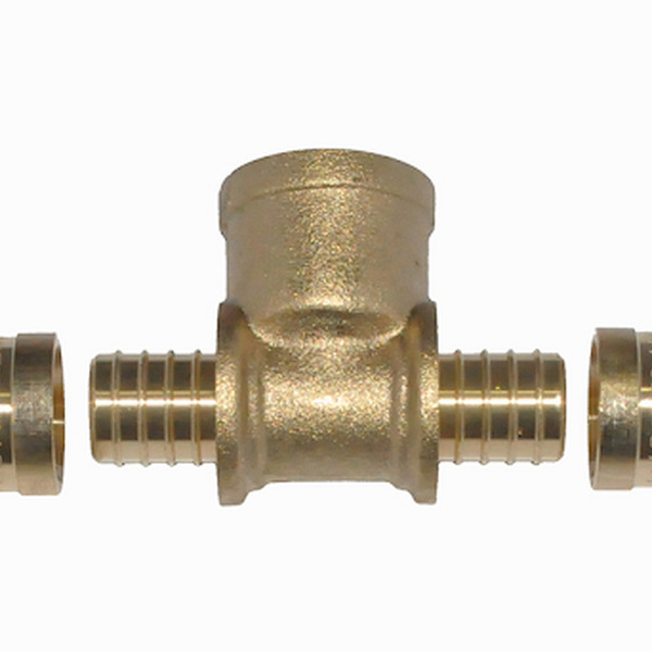 Tê com saída rosca fêmea 32mm - 1"