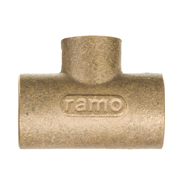 Tê de Redução Latão Liso Água Quente e Fria 35mmx15mm ou 1.1/4"x1/2" Ramo