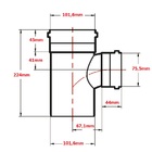 Te De Redução Para Esgoto Branco - Krona, Tamanho: 100x75mm