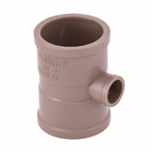 Tê de Redução Soldável Marrom 50x20mm 1.1/2x1/2" Plastilit