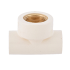 Tê de Transição CPVC Roscável e Liso para Condução de Água Quente 22mm ou 3/4" Tigre