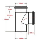 Te Esgoto 200x200mm Krona - Unico