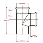 Te Esgoto Branco 100mm - Krona, Tamanho: 100mm