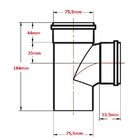 Te Esgoto Branco 75mm - Krona, Tamanho: 75mm
