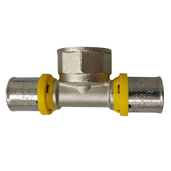 Tê Fêmea  Prensar Gás 32mmx1" Multicamada Sferagas Kit Com 4