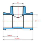 Te Lr Soldável Com Rosca Para Água Marrom - Krona, Tamanho: 2