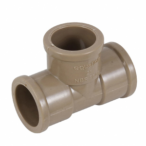 Tê PVC Marrom Soldável 3/4