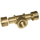 Tê Rosca Central Fêmea Pex Água 16x1/2x16 Kit C/ 10 - Emmeti