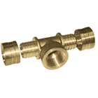 Tê Rosca Central Fêmea Pex Água 16x1/2x16 Kit C/ 50 - Emmeti